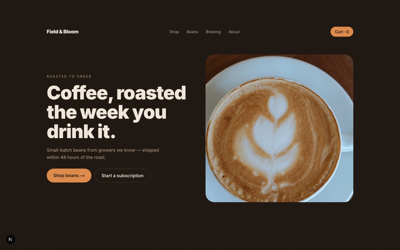Field & Bloom — Coffee roaster shop